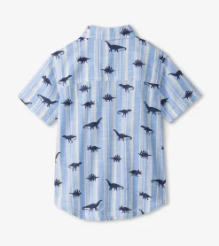 Sale Hatley Boys Dino Stripes Button Down Shirt