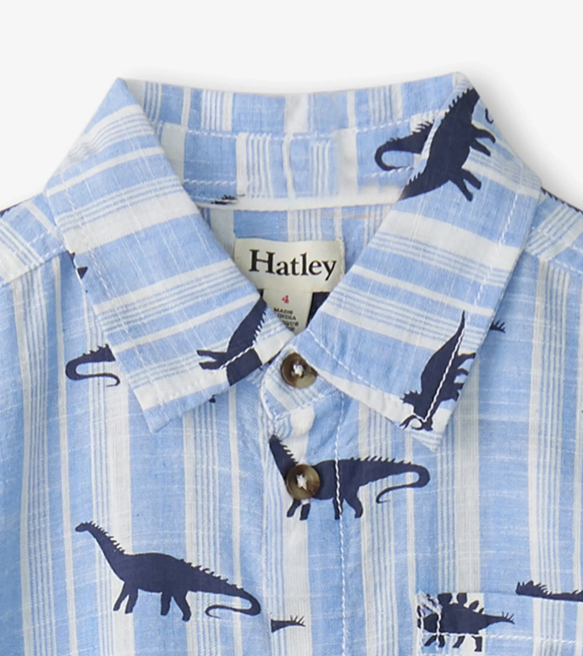 Sale Hatley Boys Dino Stripes Button Down Shirt