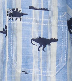 Sale Hatley Boys Dino Stripes Button Down Shirt