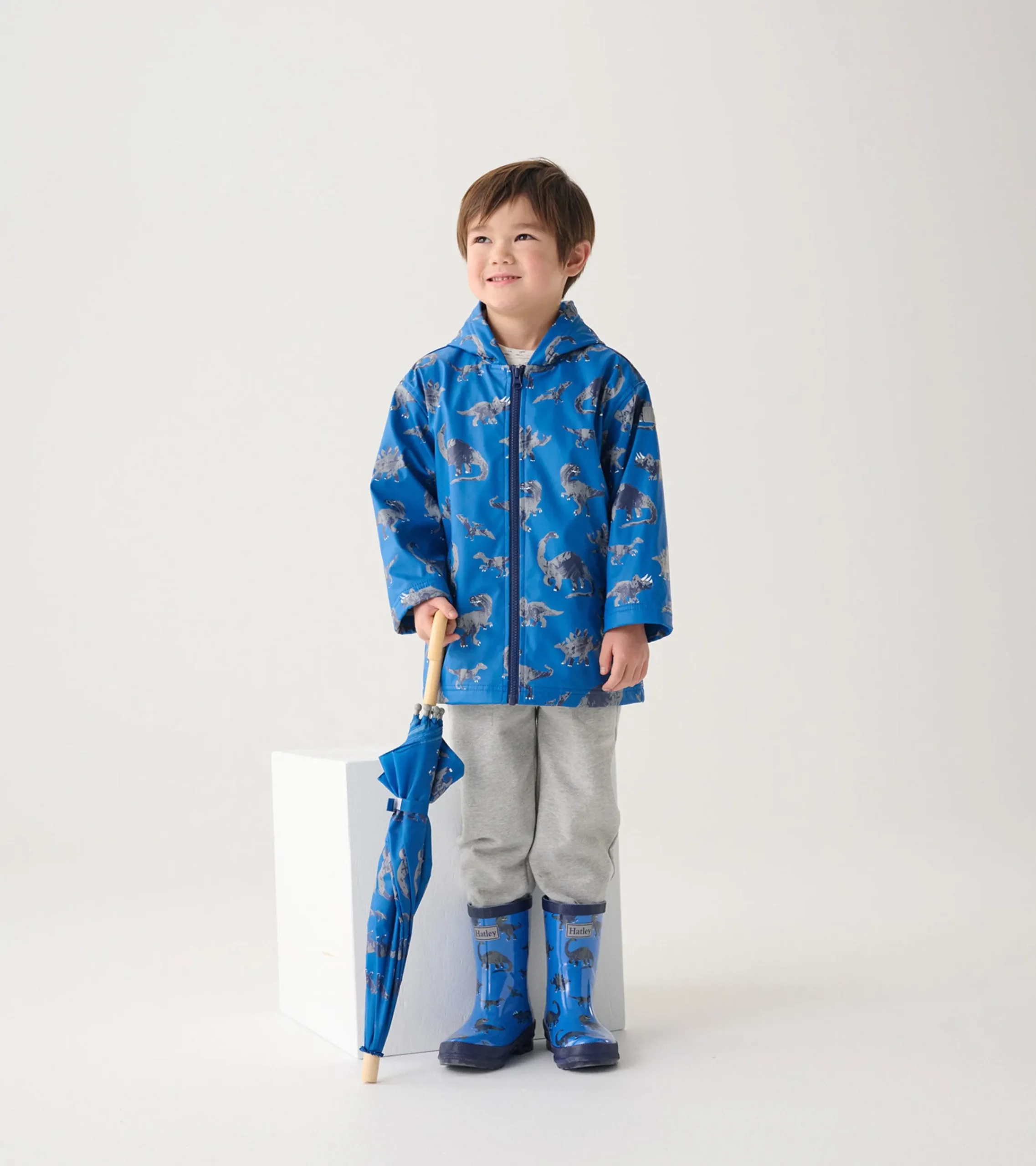 New Hatley Boys Dinosaur Zip-Up Rain Jacket