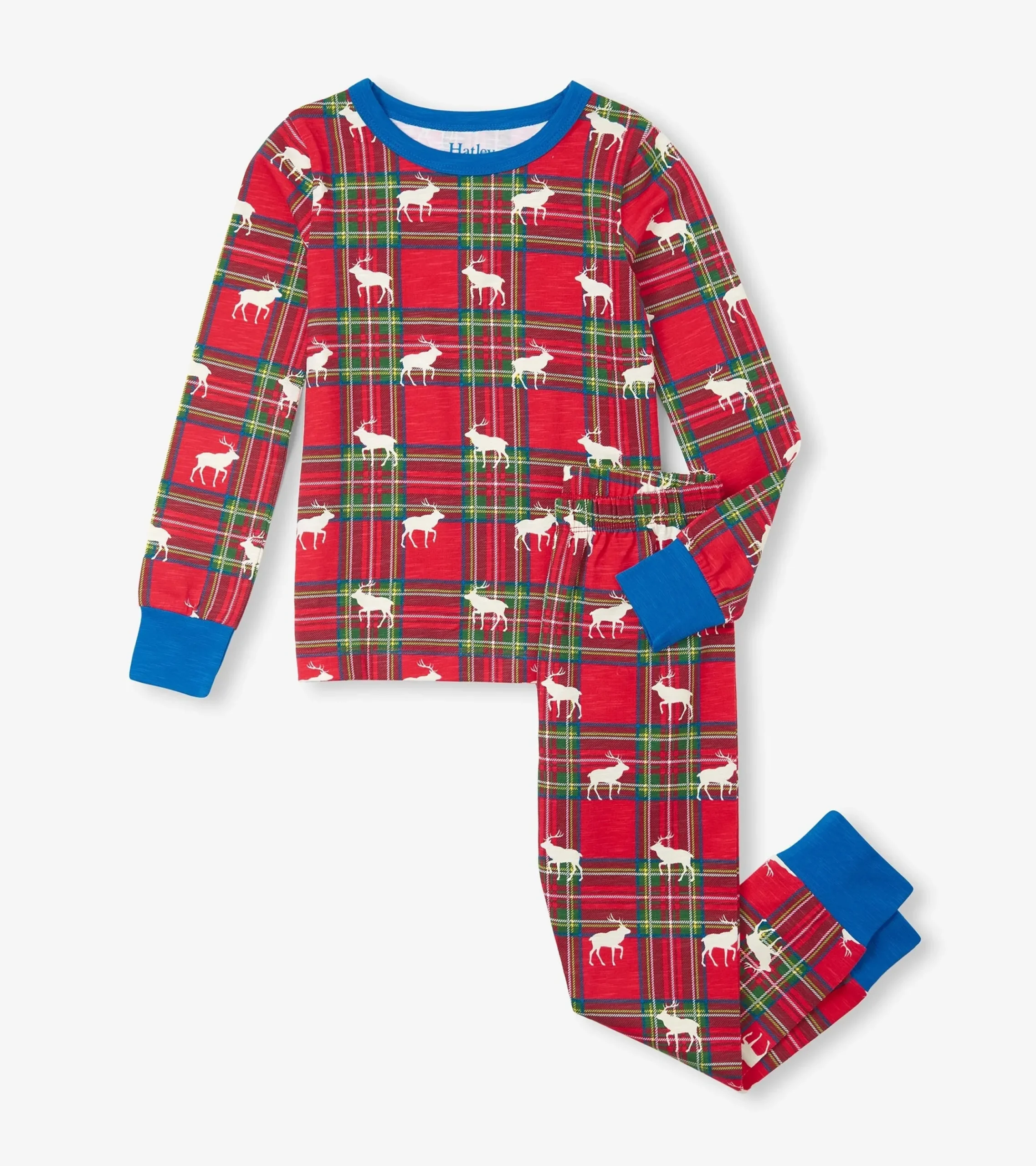 Hot Hatley Boys Elk Plaid Pajama Set