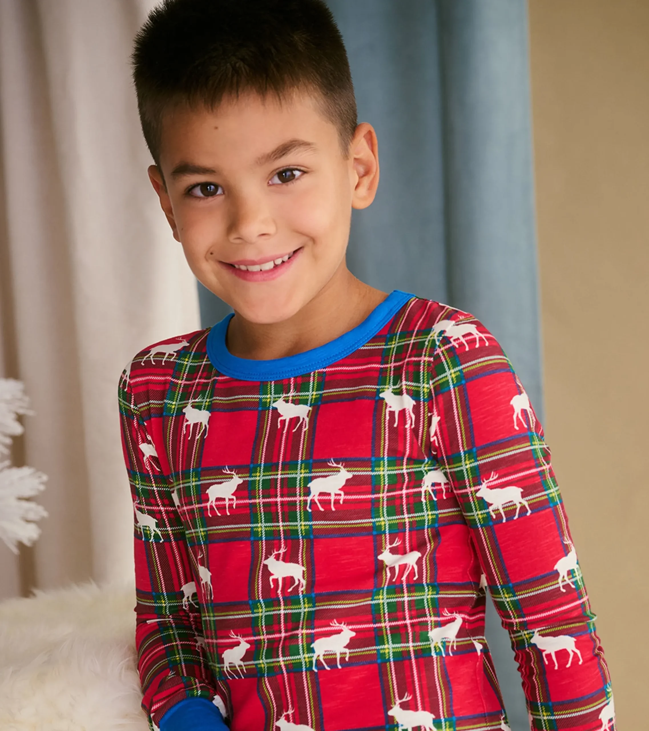 Hot Hatley Boys Elk Plaid Pajama Set