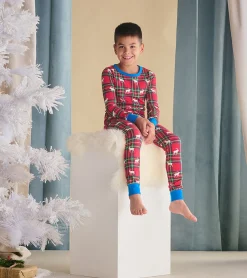 Hot Hatley Boys Elk Plaid Pajama Set
