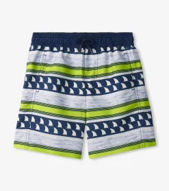 Sale Hatley Boys Fins and Stripes Swim Trunks