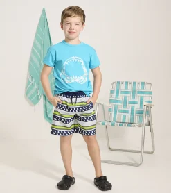 Sale Hatley Boys Fins and Stripes Swim Trunks