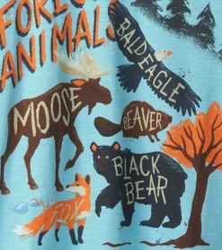 Clearance Hatley Boys Forest Animals Raglan T-Shirt