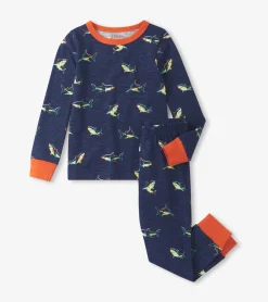 Outlet Hatley Boys Glow Sharks Pajama Set