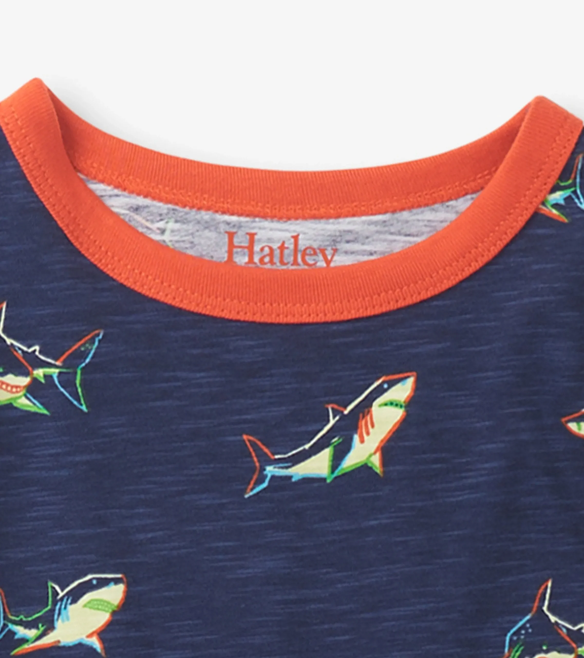 New Hatley Boys Glow Sharks Short Pajama Set