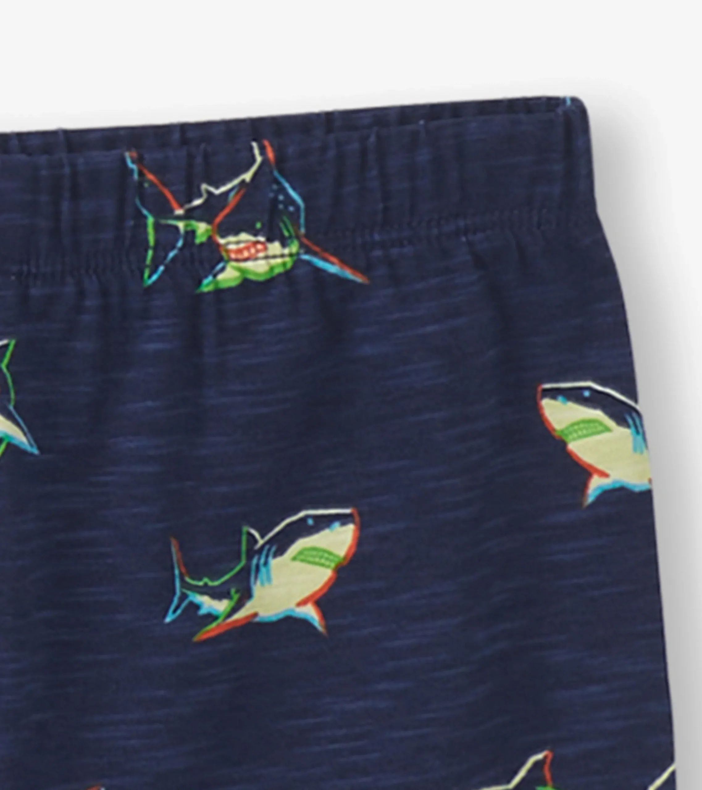 New Hatley Boys Glow Sharks Short Pajama Set
