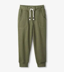 New Hatley Boys Green Melange Slim Fit Joggers