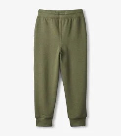 New Hatley Boys Green Melange Slim Fit Joggers