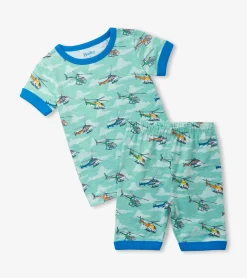 Clearance Hatley Boys Helicopters Short Pajama Set