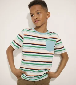 Hatley Boys Hiking Stripes Pocket Tee