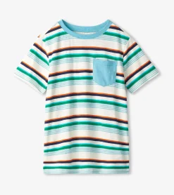 Hatley Boys Hiking Stripes Pocket Tee