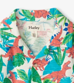 Sale Hatley Boys Jungle Dino Short Sleeve Jersey Button Down