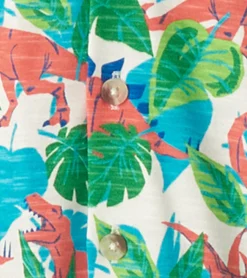 Sale Hatley Boys Jungle Dino Short Sleeve Jersey Button Down