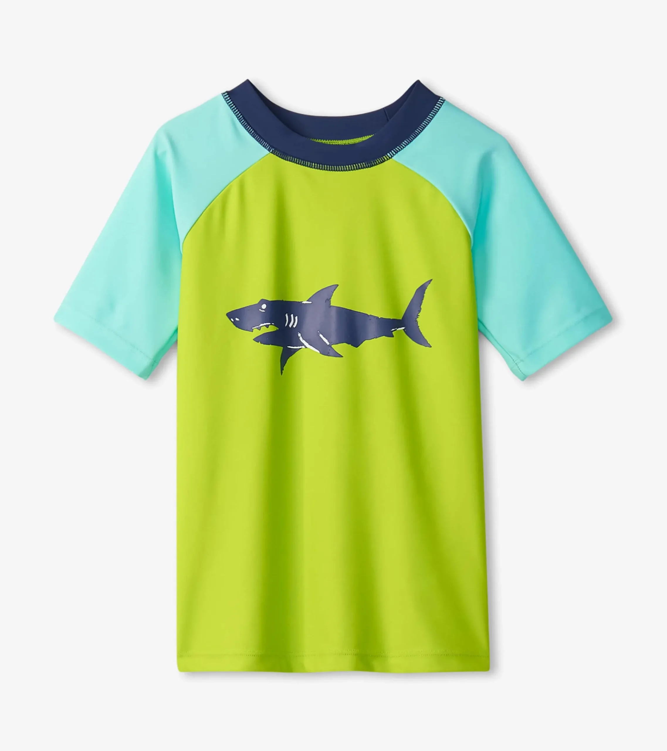 Online Hatley Boys Lime Green Shark Short Sleeve Rashguard