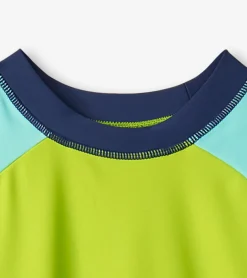 Online Hatley Boys Lime Green Shark Short Sleeve Rashguard