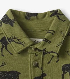 Discount Hatley Boys Magestic Elk Jersey Button Down Shirt