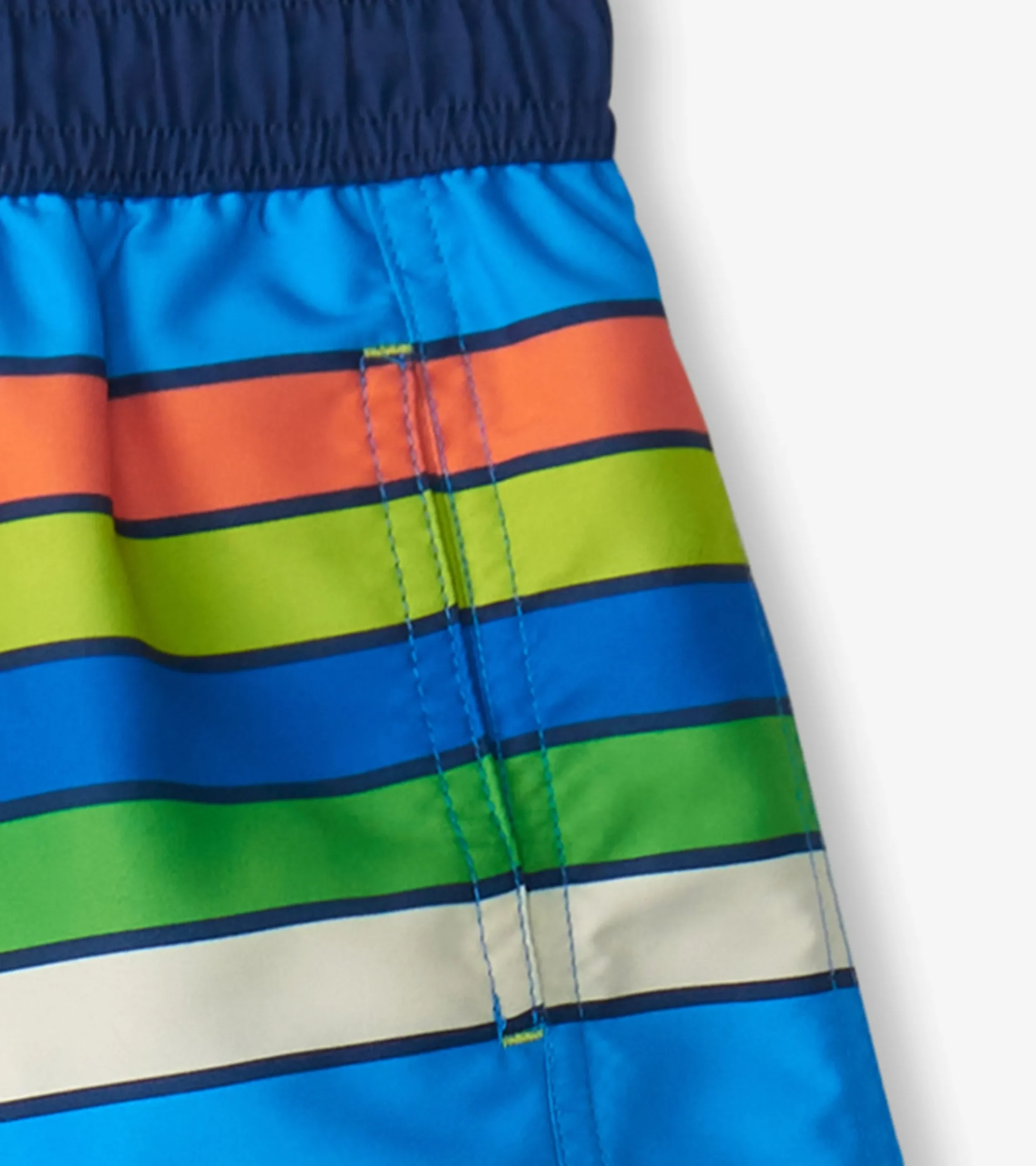Outlet Hatley Boys Malibu Stripe Swim Trunks