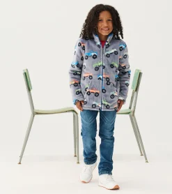 Hatley Boys Monster Trucks Fuzzy Fleece Zip-Up Jacket