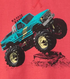 Sale Hatley Boys Monster Trucks Long Sleeve Raglan T-Shirt