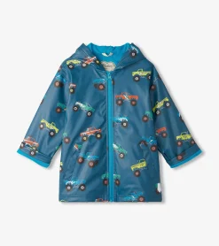 Outlet Hatley Boys Monster Trucks Zip-Up Rain Jacket