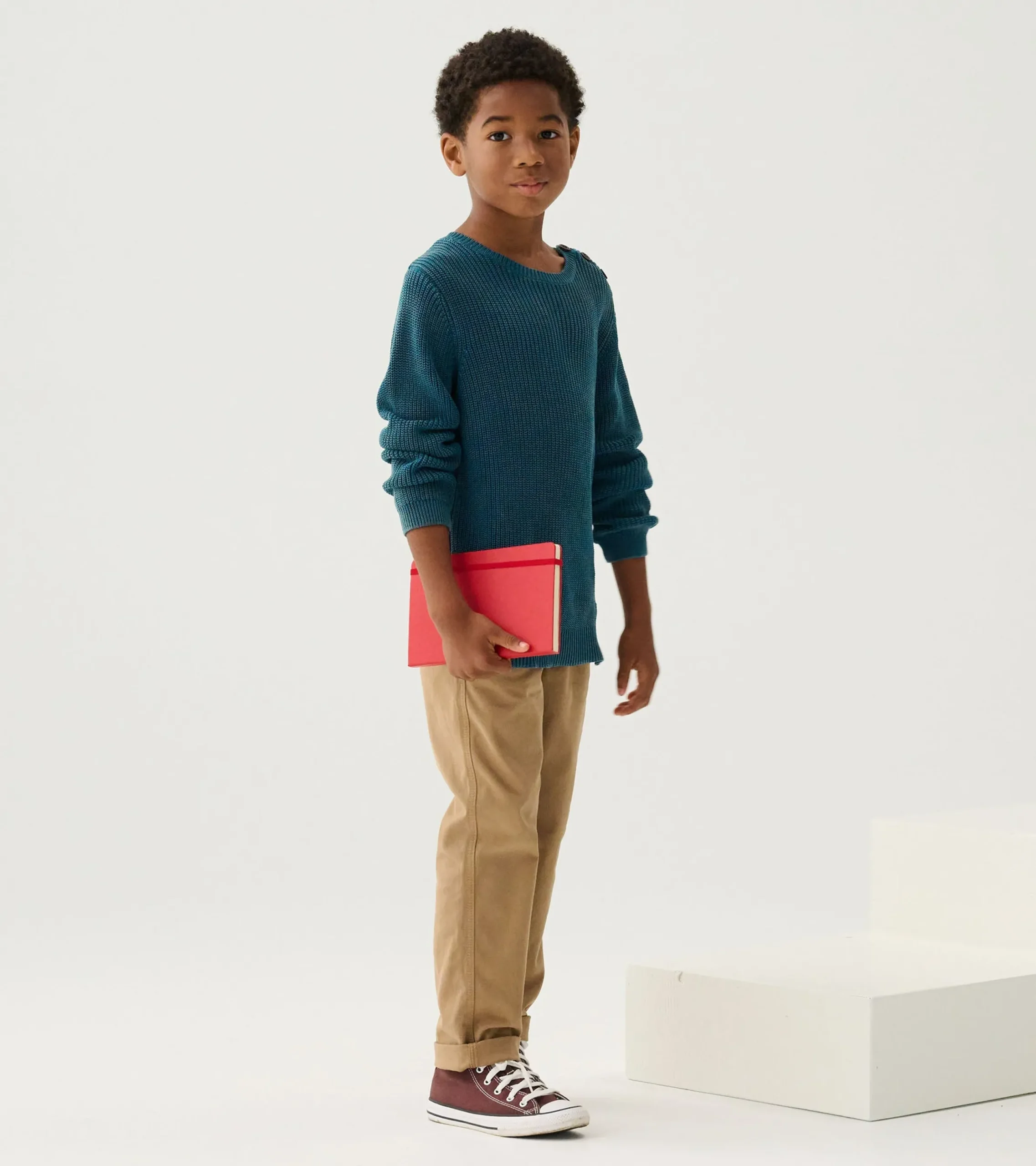 Discount Hatley Boys Moroccan Blue Button Neck Sweater