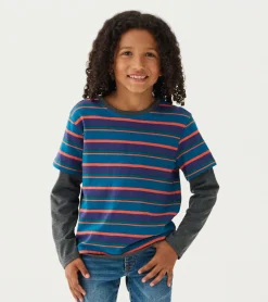 Clearance Hatley Boys Moroccan Blue Fooler Long Sleeve T-Shirt
