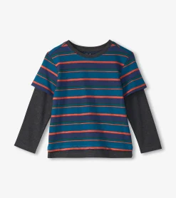 Clearance Hatley Boys Moroccan Blue Fooler Long Sleeve T-Shirt