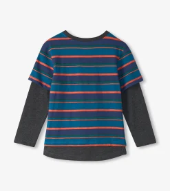 Clearance Hatley Boys Moroccan Blue Fooler Long Sleeve T-Shirt