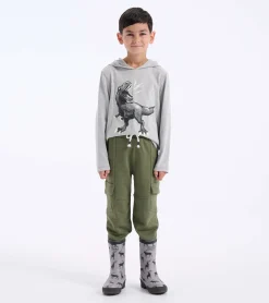 Hatley Boys Moss Melange Cargo Joggers