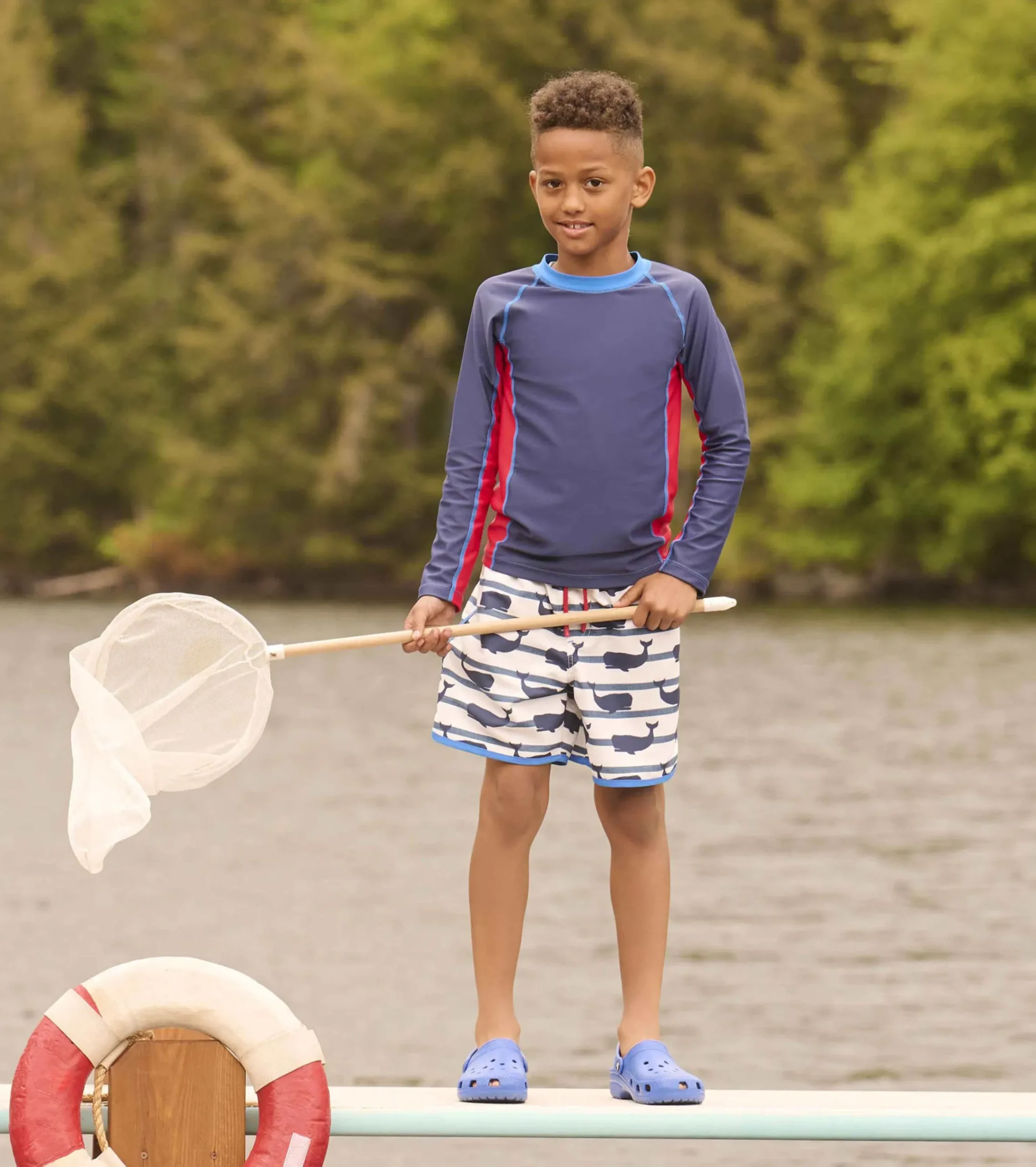 New Hatley Boys Nautical Whale Swim Shorts