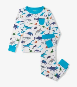 New Hatley Boys Prehistoric Marine Bamboo Pajama Set