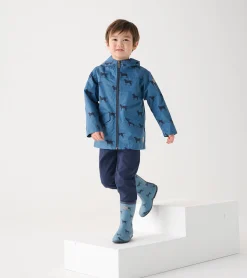 New Hatley Boys Preppy Dogs Zip-Up Lightweight Rain Jacket