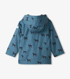 New Hatley Boys Preppy Dogs Zip-Up Lightweight Rain Jacket