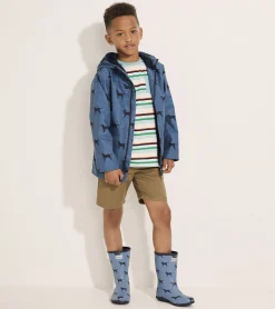 New Hatley Boys Preppy Dogs Zip-Up Lightweight Rain Jacket