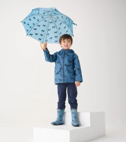New Hatley Boys Preppy Dogs Zip-Up Lightweight Rain Jacket