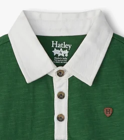 Hatley Boys Preppy Panelled Long Sleeve Polo Shirt