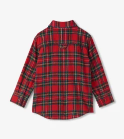 Hatley Boys Red Plaid Button Down Shirt