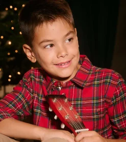 Hatley Boys Red Plaid Button Down Shirt