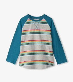 Outlet Hatley Boys Retro Stripes Long Sleeve Raglan T-Shirt