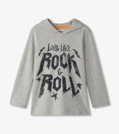 Discount Hatley Boys Rock & Roll Long Sleeve Hoodie Tee