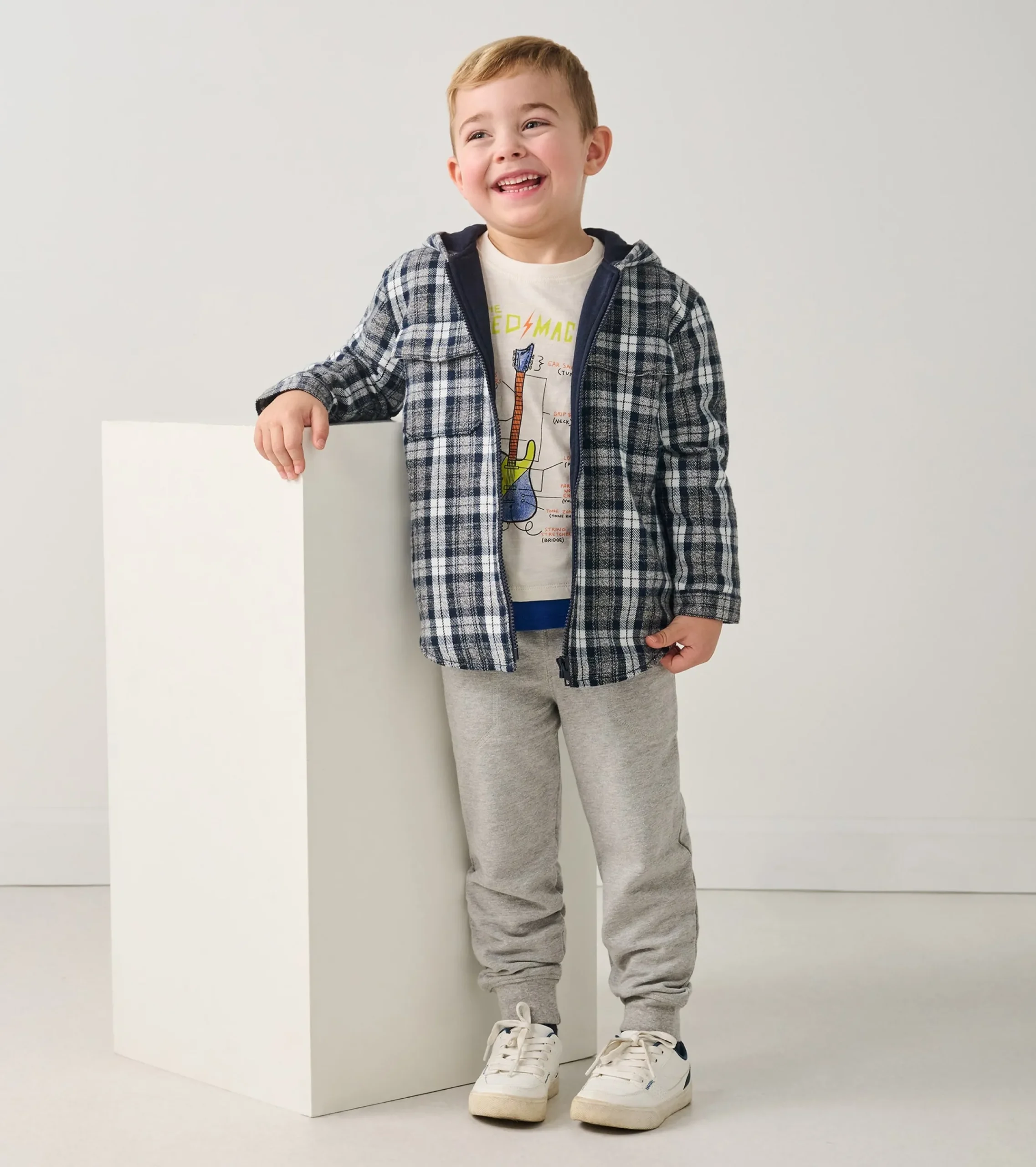 Outlet Hatley Boys Salute Plaid Lined Hooded Jacket