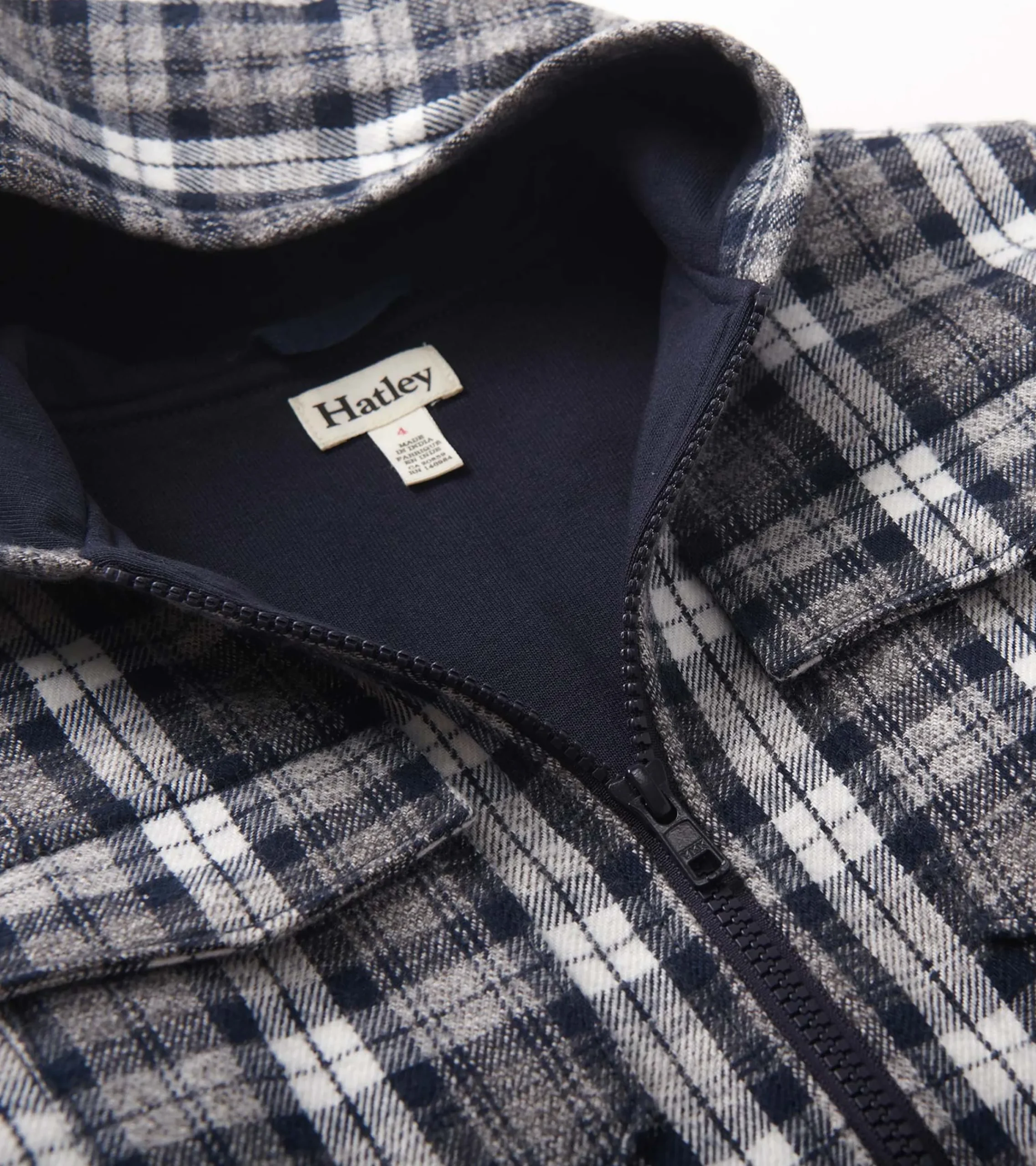 Outlet Hatley Boys Salute Plaid Lined Hooded Jacket