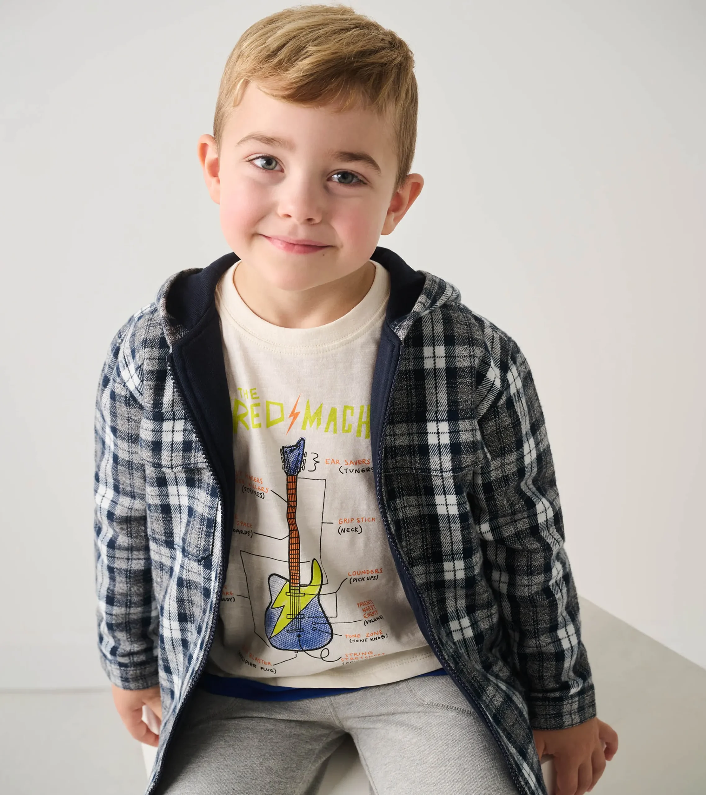 Outlet Hatley Boys Salute Plaid Lined Hooded Jacket