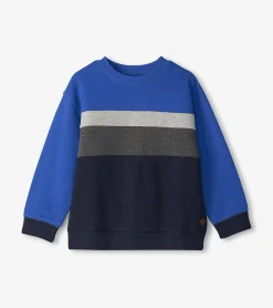 Outlet Hatley Boys Salute Striped Panel Sweatshirt