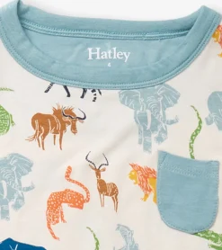 Sale Hatley Boys Scratchy Safari Bamboo Short Pajama Set