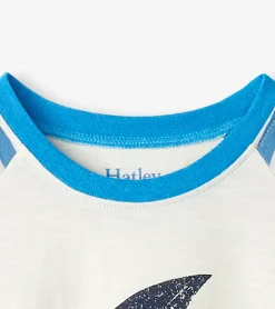 Clearance Hatley Boys Shark Fin Waves Raglan T-Shirt