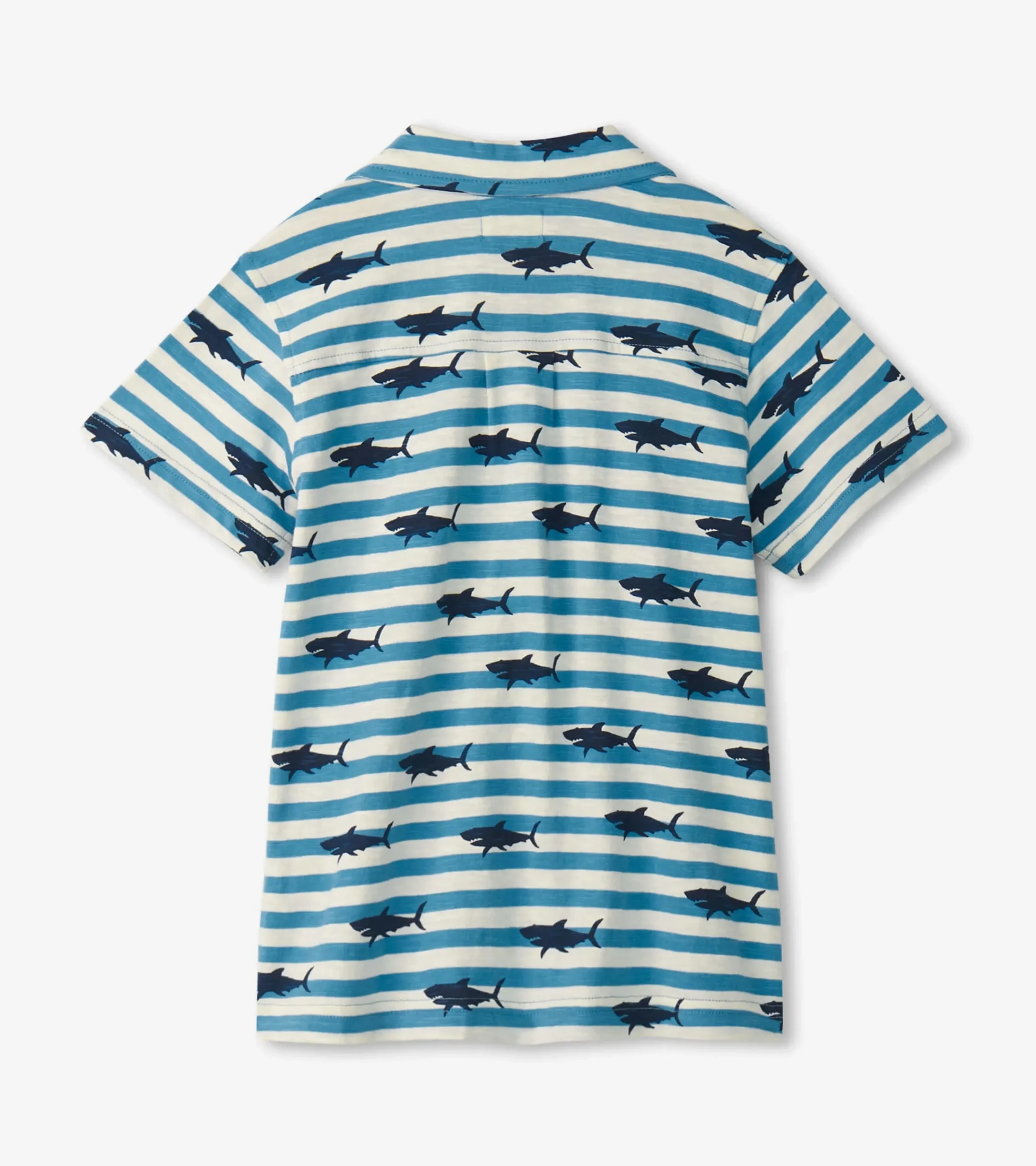 Sale Hatley Boys Shark Stripes Jersey Button Down